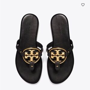 Tory Burch MILLER SOFT METAL LOGO SANDAL